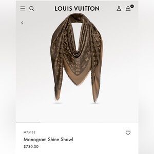 Louis Vuitton monogram shine shawl